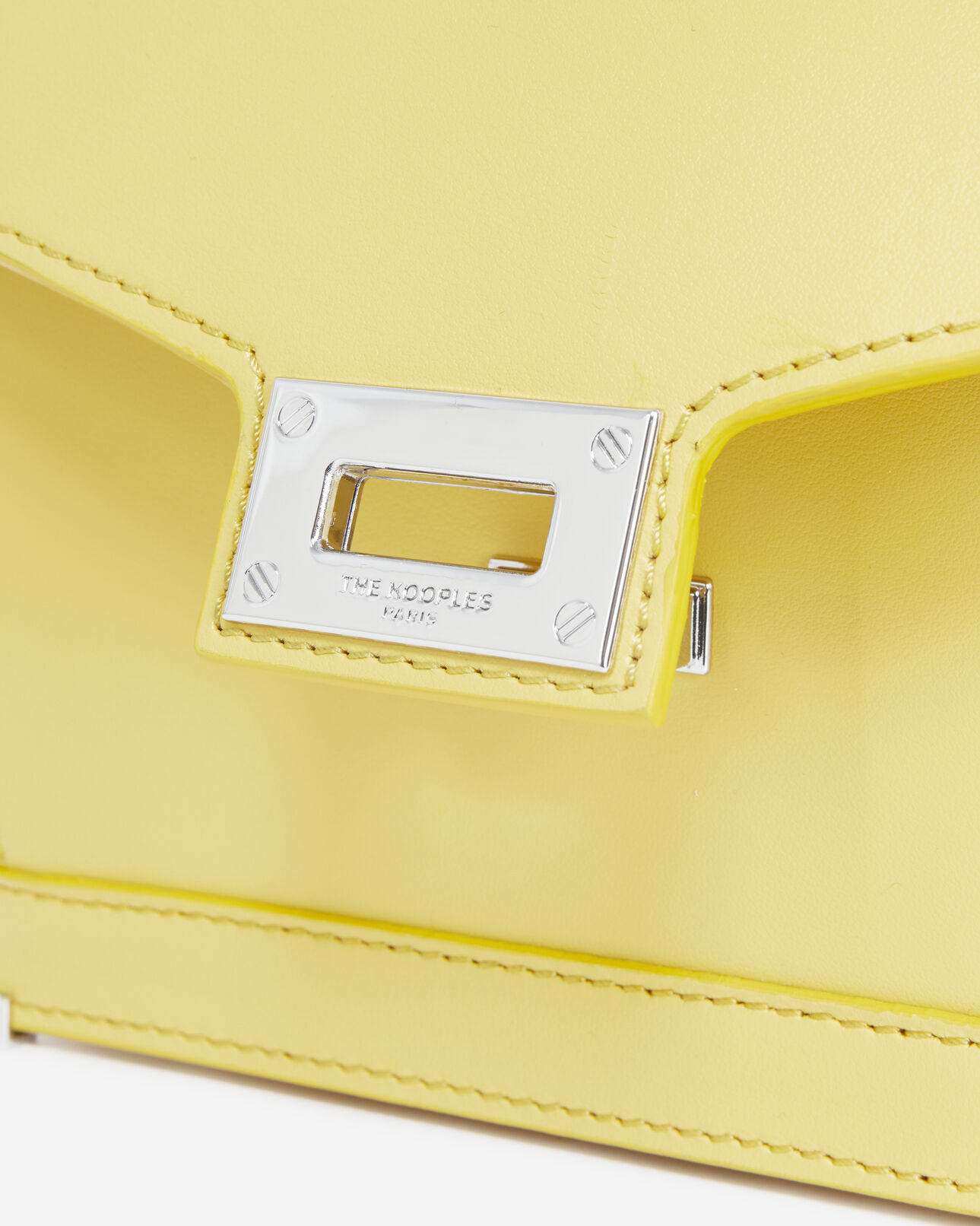 The Kooples WOMEN BRIGHT YELLOW small emily bag in yellow leather