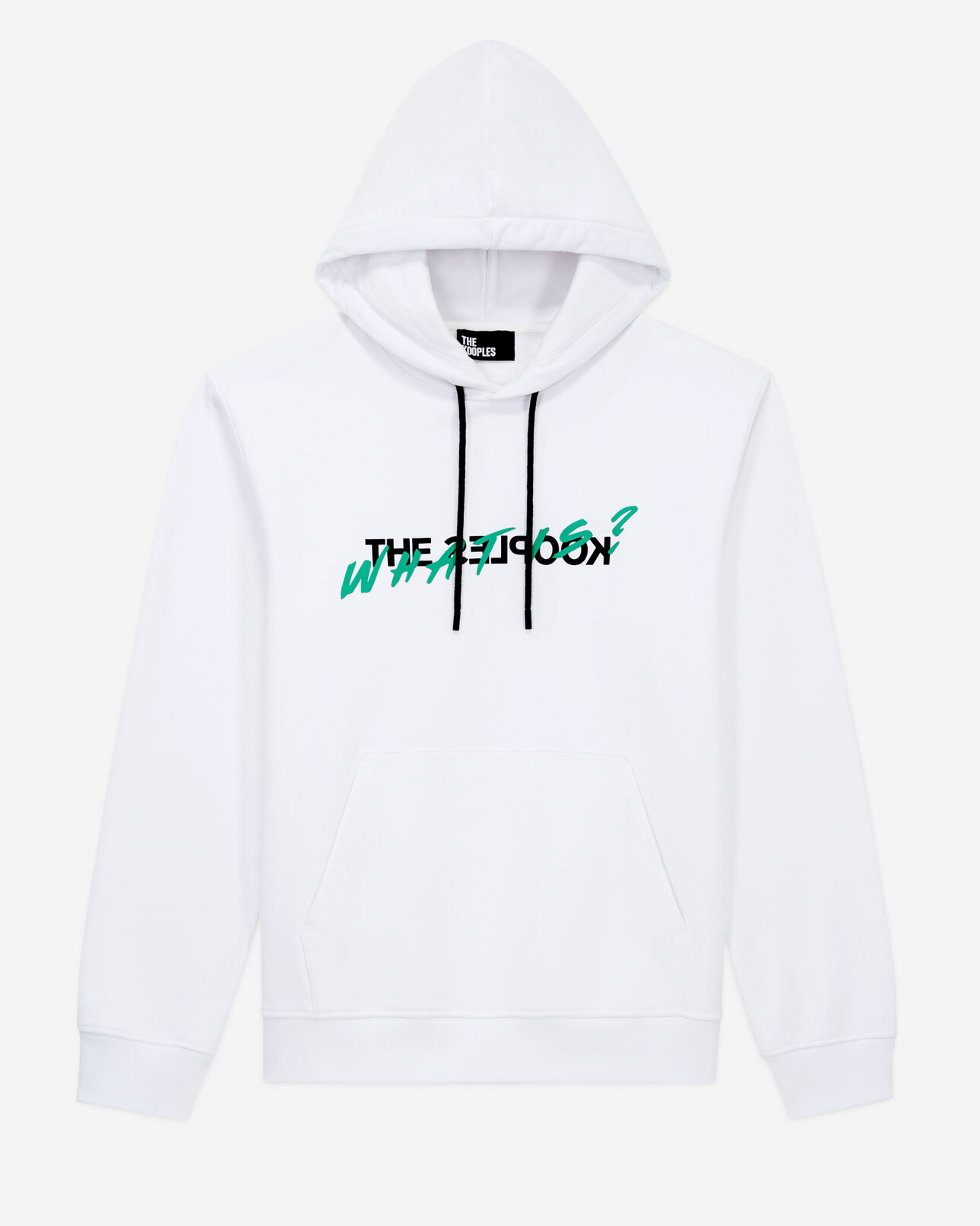 The Kooples HERREN WHITE weißes sweatshirt mit „what is“-schriftzug