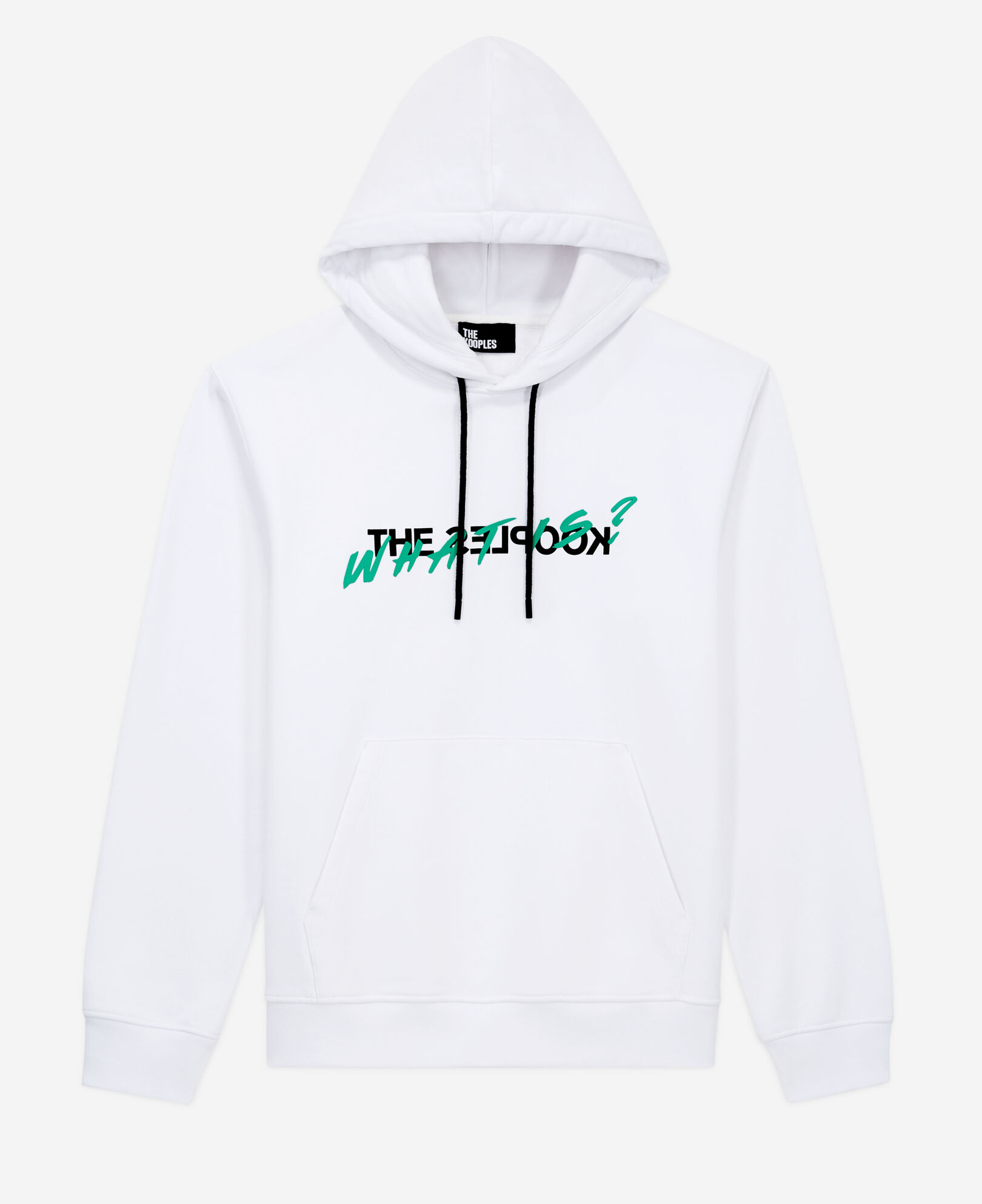 The Kooples HERREN WHITE weißes sweatshirt mit „what is“-schriftzug