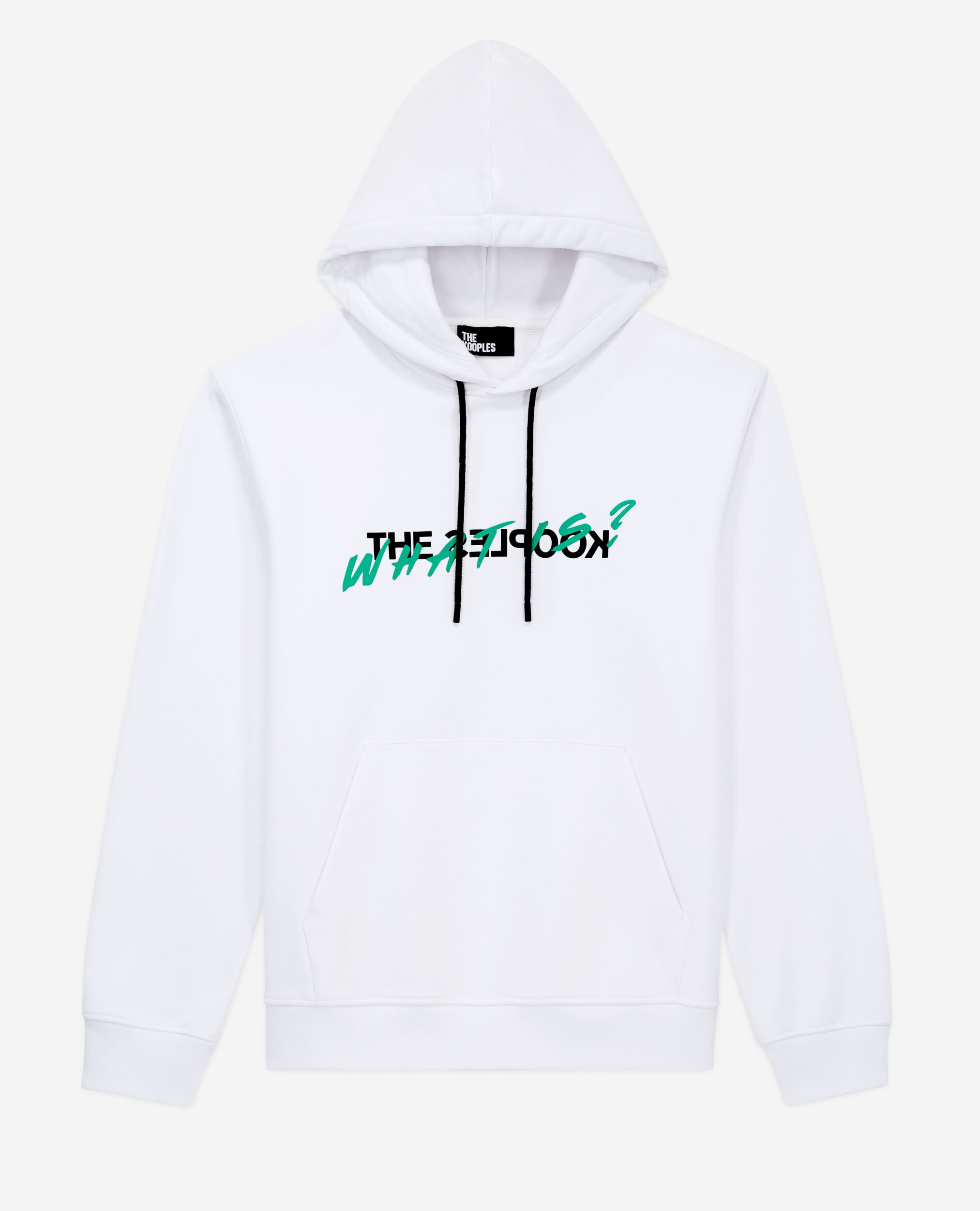 Weißes Sweatshirt mit „What is“-Schriftzug, WHITE, hi-res image number null