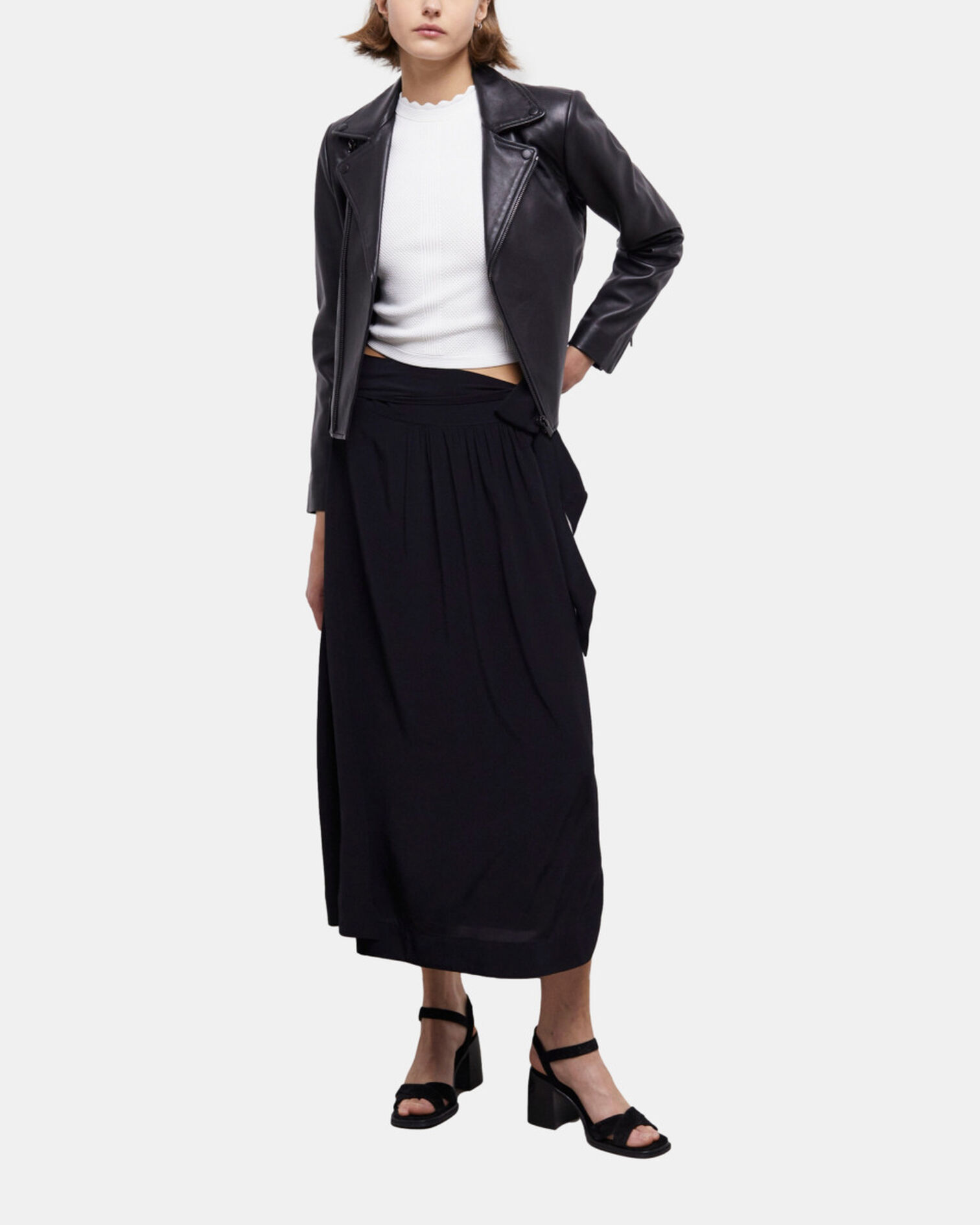 Long black skirt, BLACK, hi-res image number null