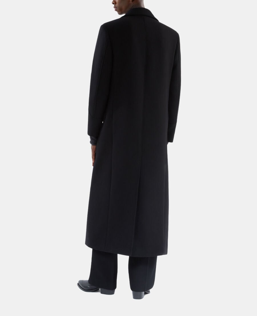 The Kooples MEN BLACK long black wool blend coat