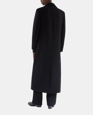The Kooples MEN BLACK long black wool blend coat