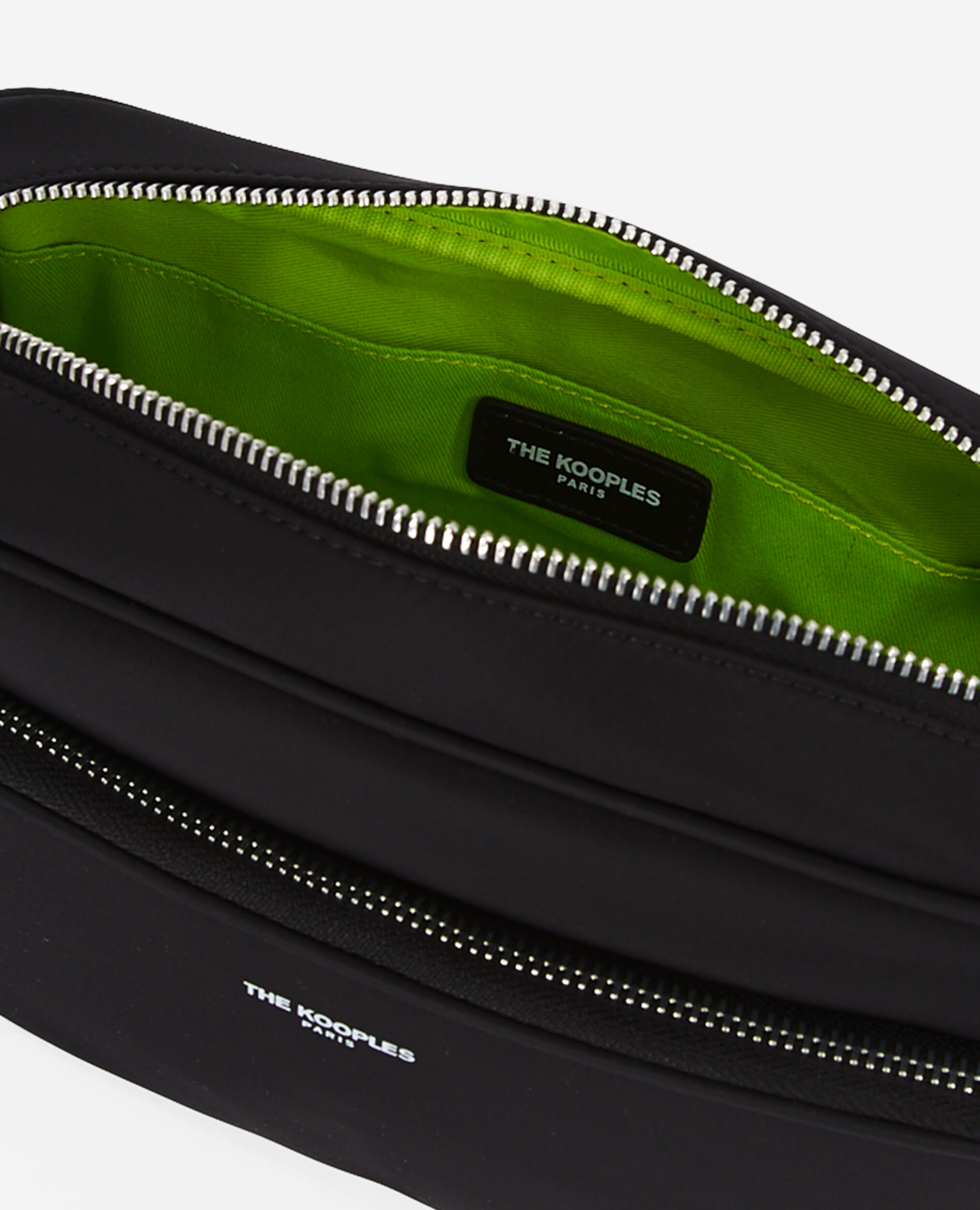 Schwarze Messenger Tasche aus Nylon