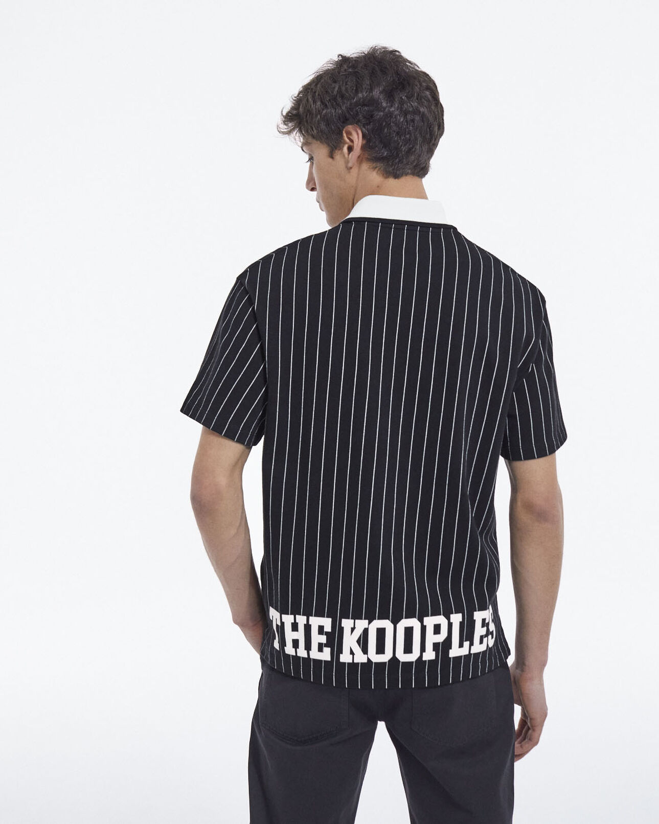 The Kooples MEN BLACK stripped polo