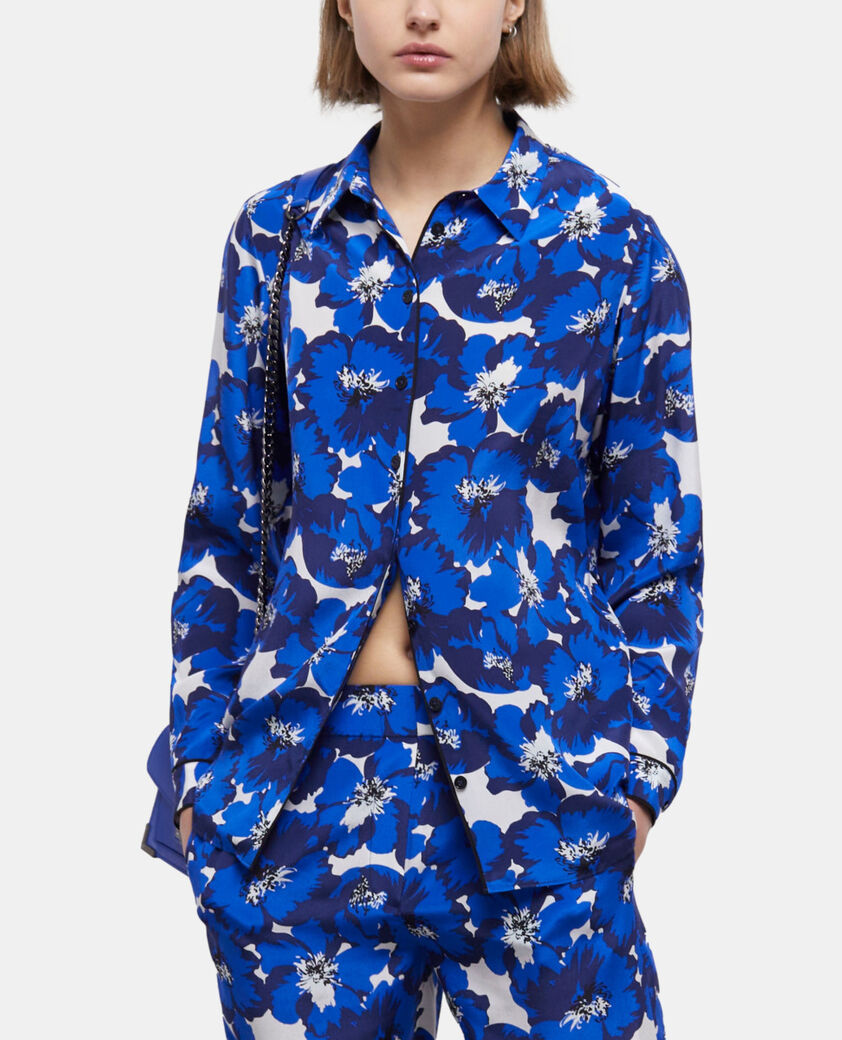 The Kooples MUJER BLUE camisa estampada seda