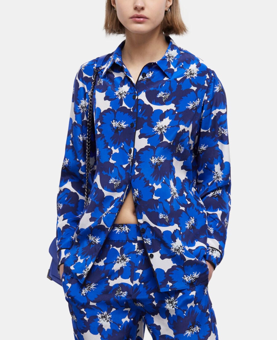The Kooples FEMME BLUE chemise imprim&eacute;e en soie