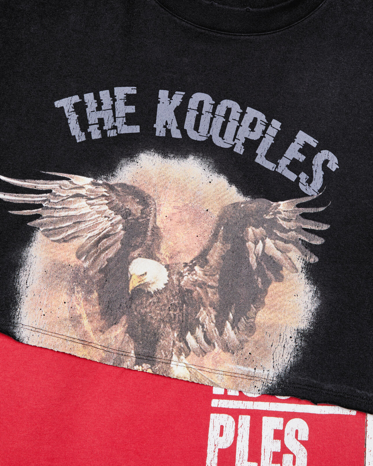 The Kooples HOMBRE BLACK WASHED camiseta serigrafiada negra