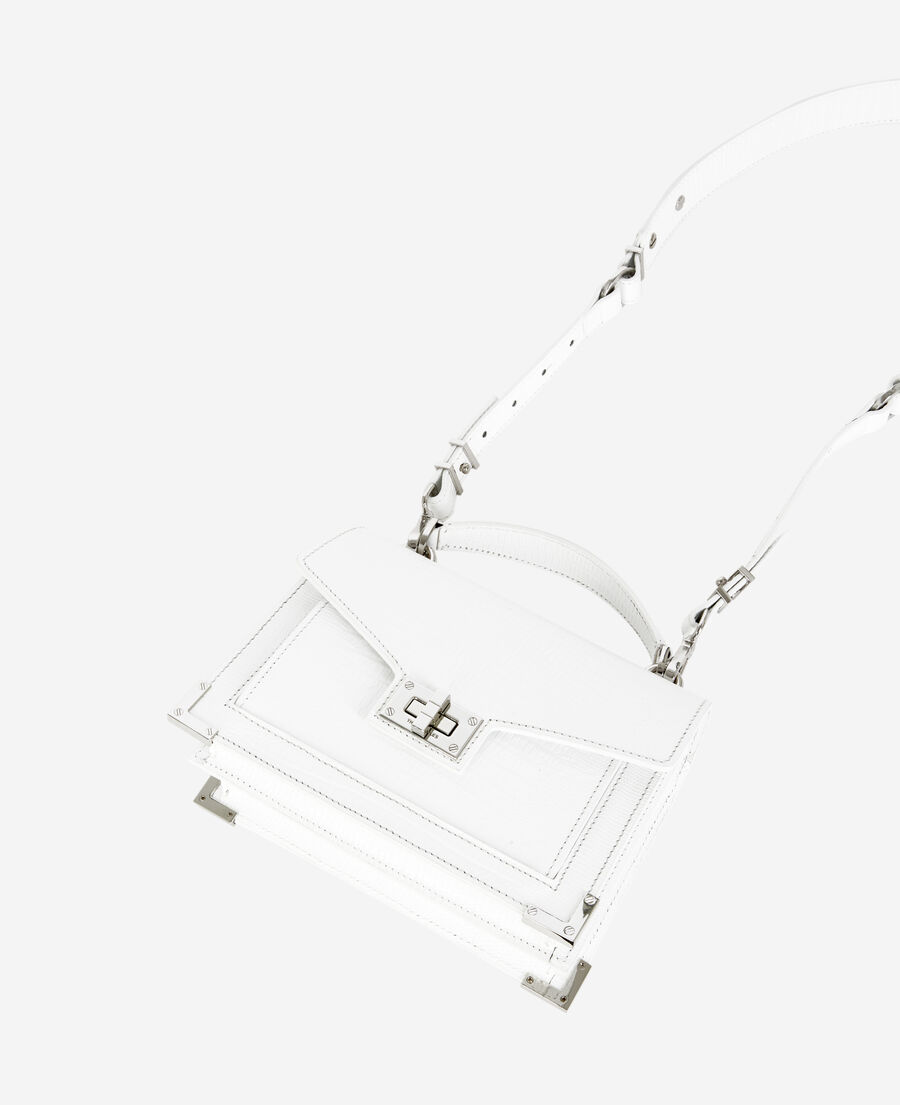 small white leather emily bag