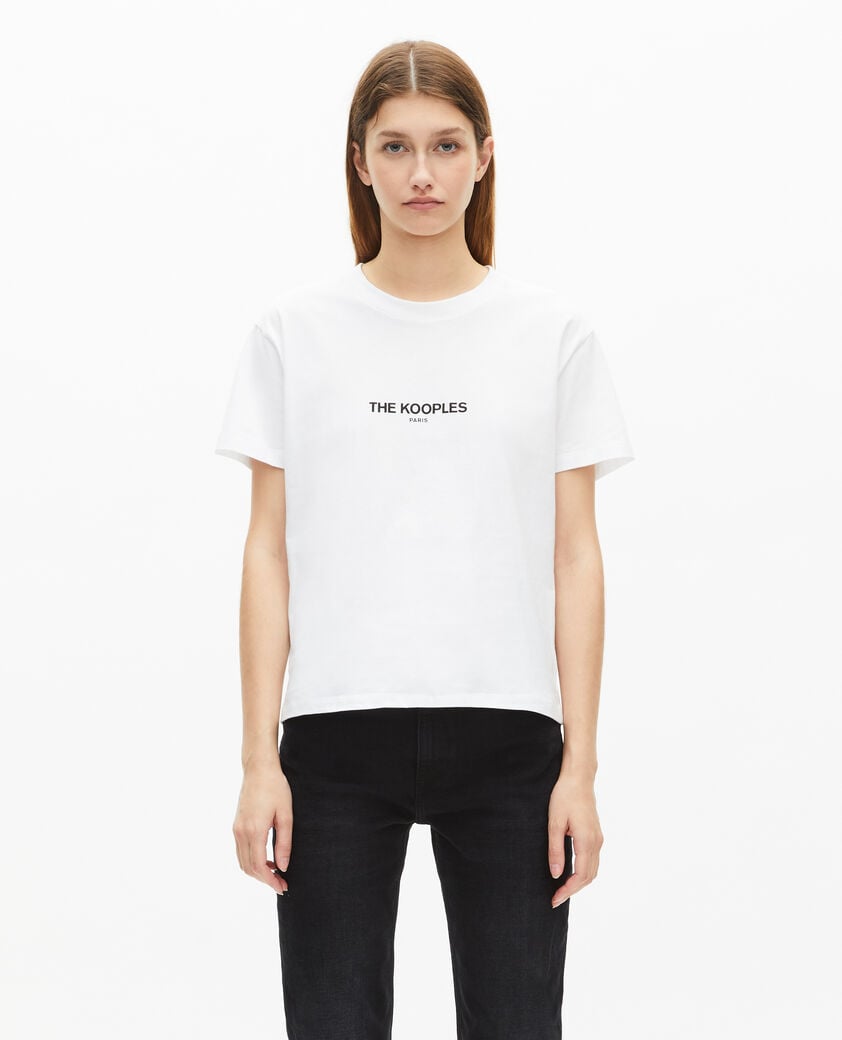 The Kooples FEMME WHITE t-shirt logo blanc