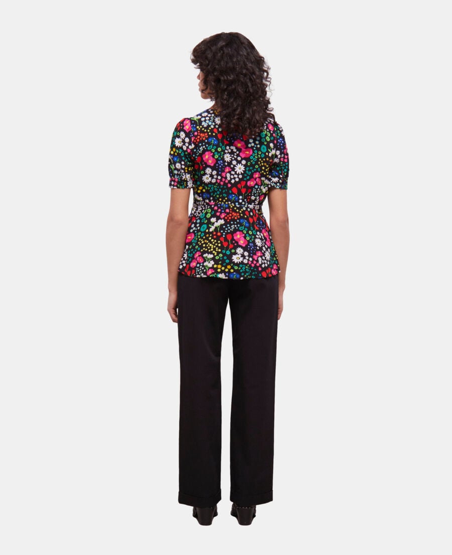 The Kooples WOMEN MULTICOLOR printed top with buttoning
