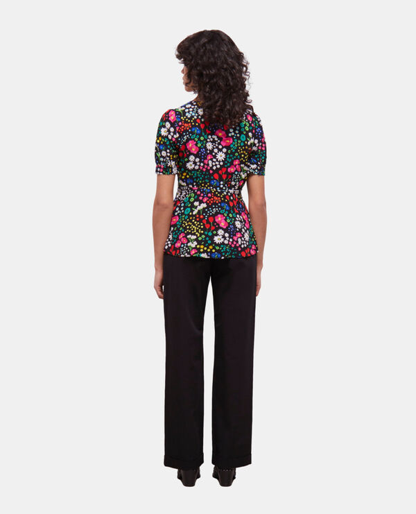 The Kooples WOMEN MULTICOLOR printed top with buttoning