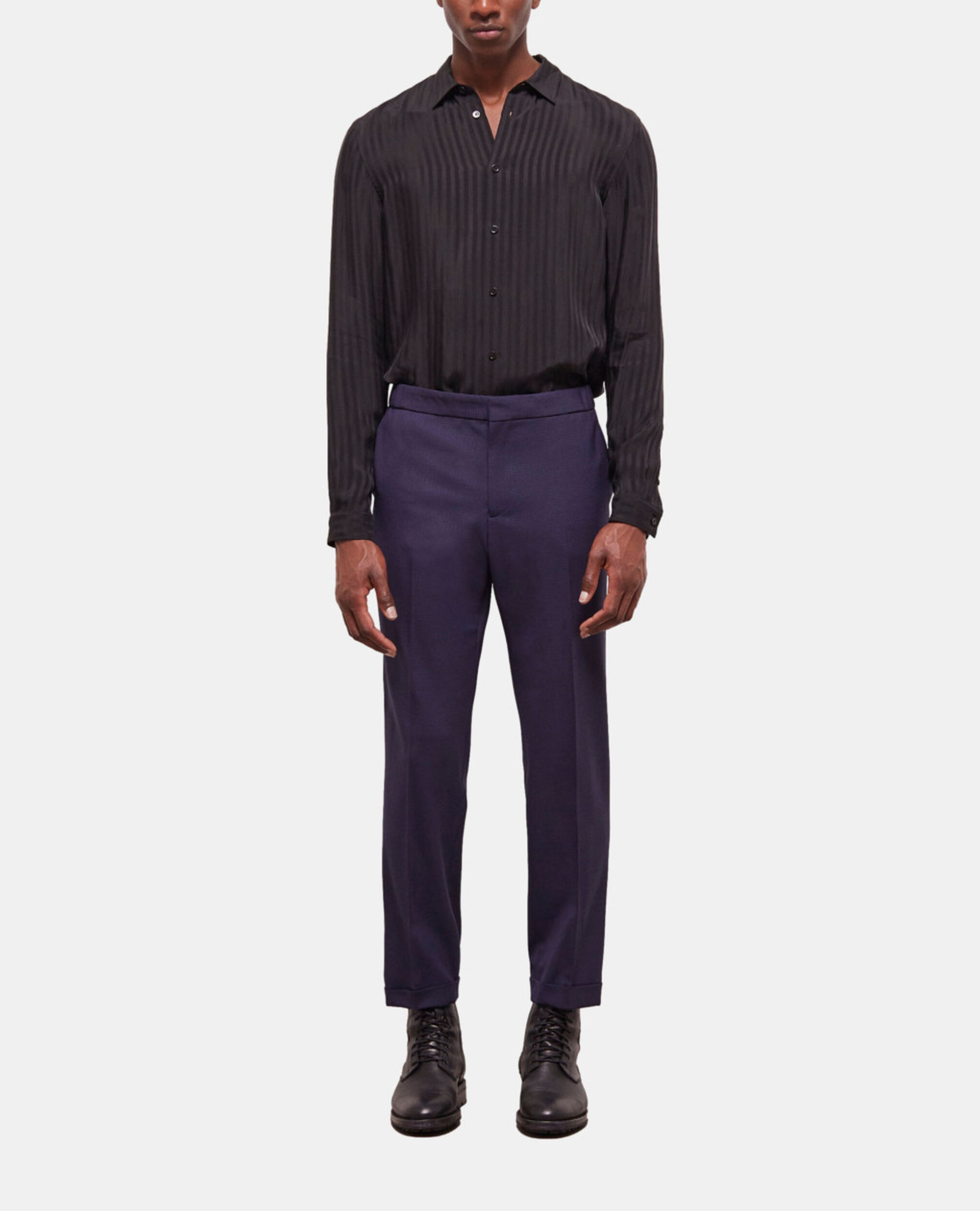 Houndstooth wool suit pants, BLACK / NAVY, hi-res image number null