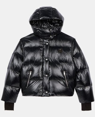 The Kooples WOMEN BLACK black down jacket with detachable sleeves