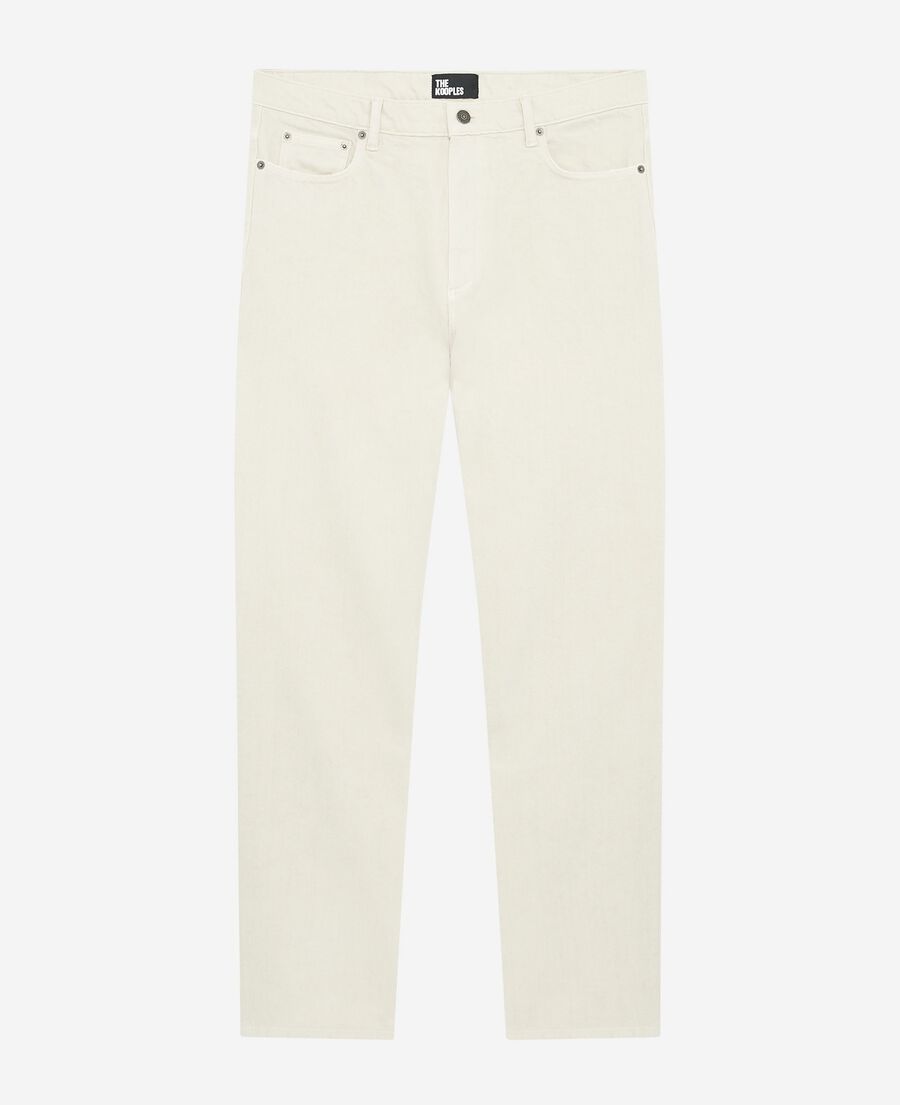 The Kooples HERREN ECRU gerade geschnittene jeans in ecru