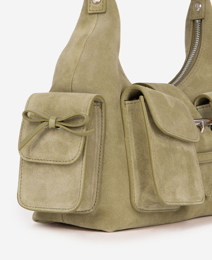 The Kooples WOMEN CAMEL amelia bag in camel suede leather