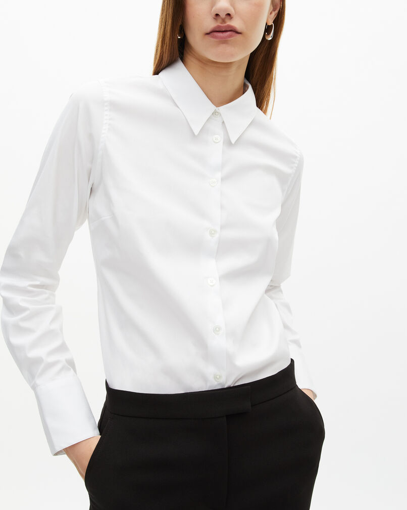 The Kooples WOMEN WHITE white poplin shirt