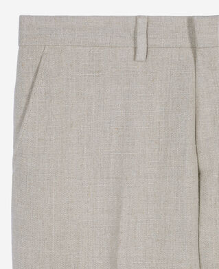 The Kooples MEN BEIGE beige linen suit trousers
