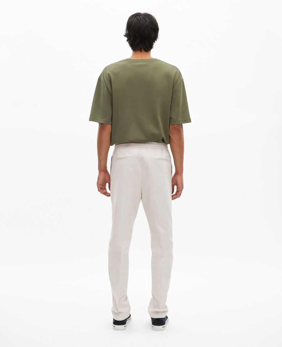 The Kooples H LIGHT GREY straight gray cotton pants