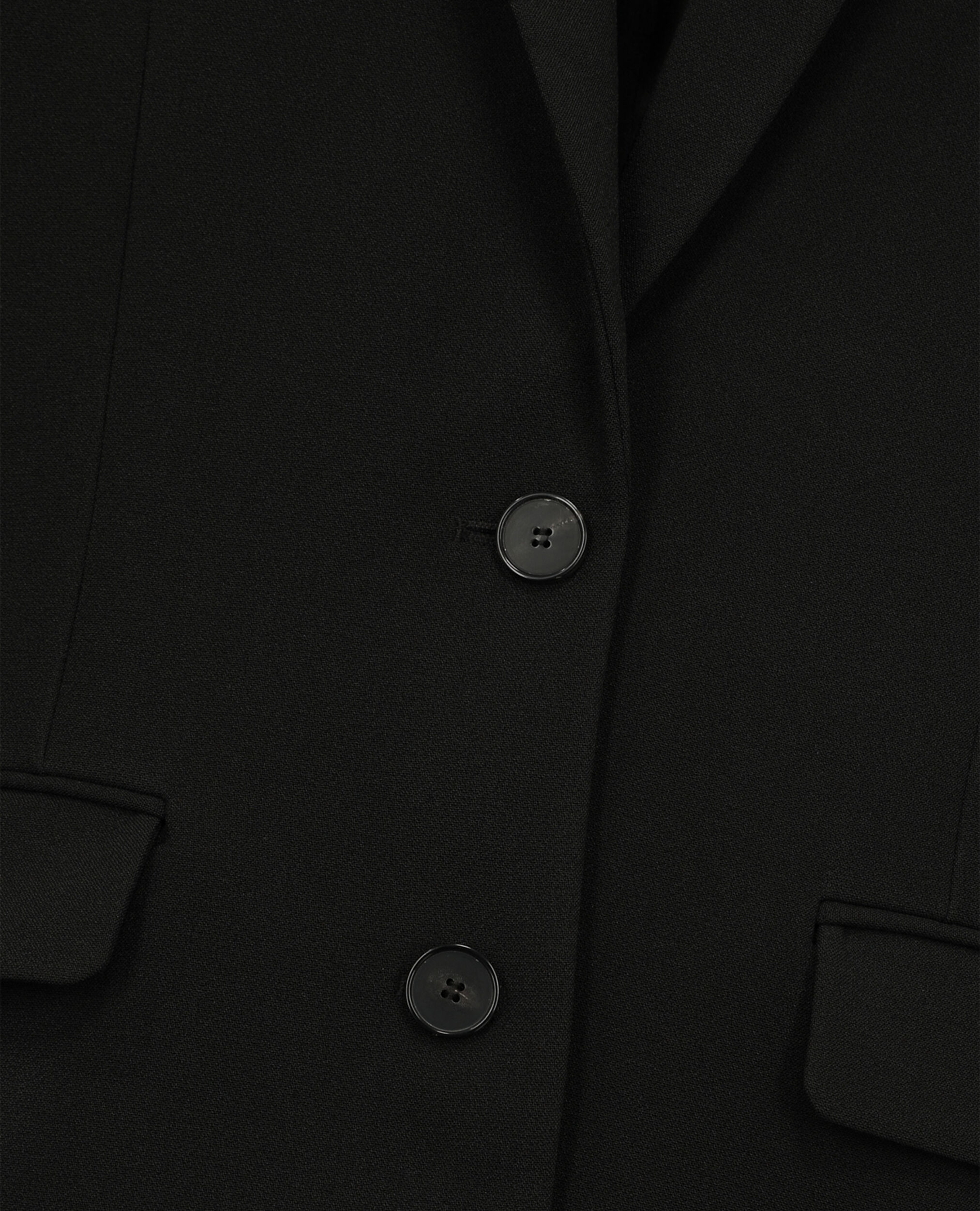 Black straight-cut suit jacket, BLACK, hi-res image number null