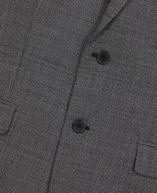 The Kooples HERREN BLACK-ECRU schwarze anzugjacke aus wolle mit motiven