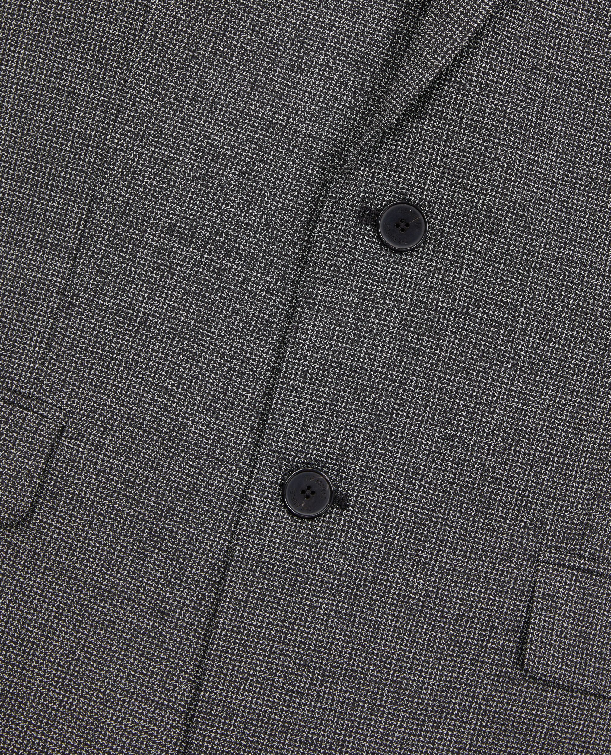 Schwarze Anzugjacke aus Wolle mit Motiven, BLACK-ECRU, hi-res image number null