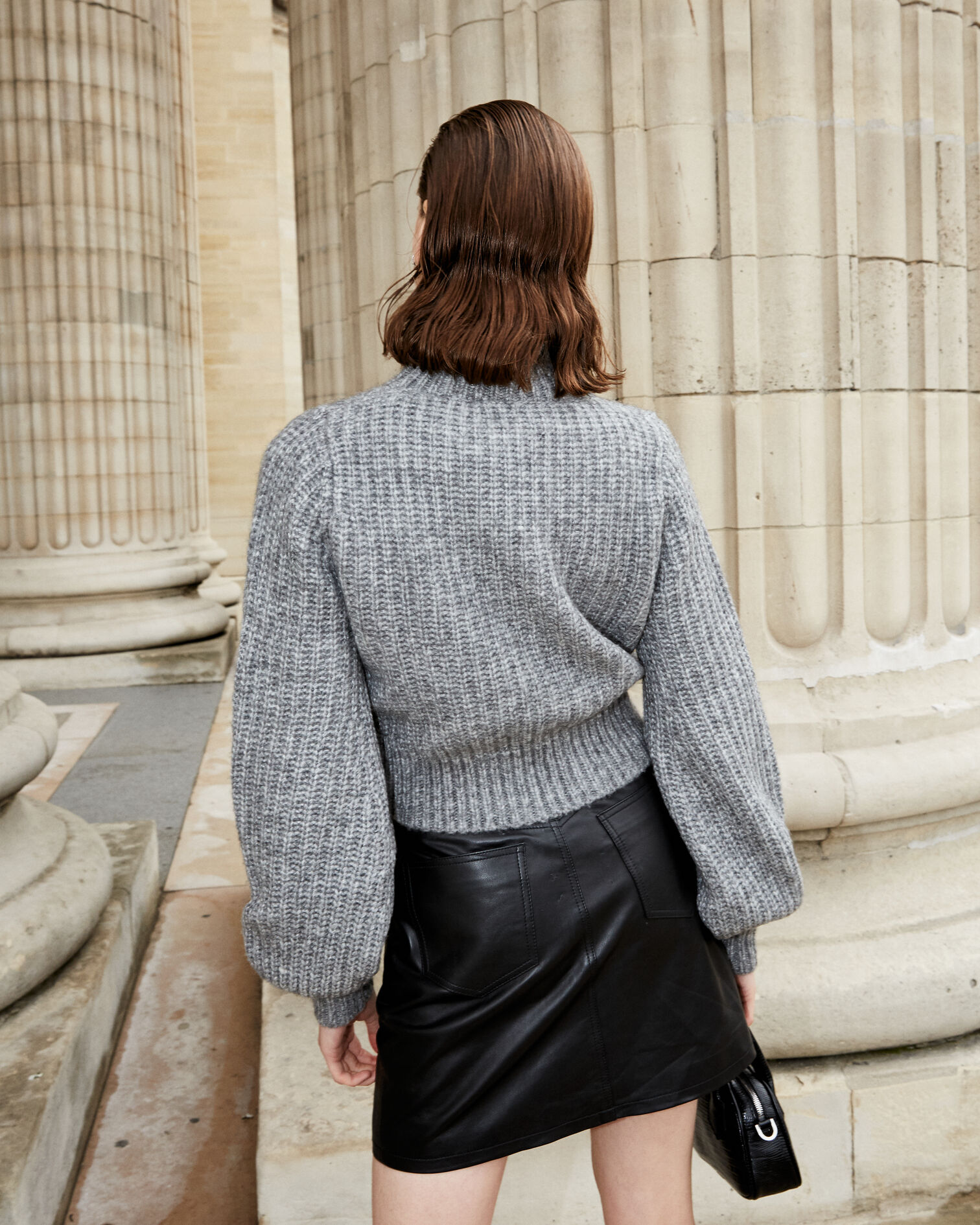 Pull gris col montant, GREY, hi-res image number null