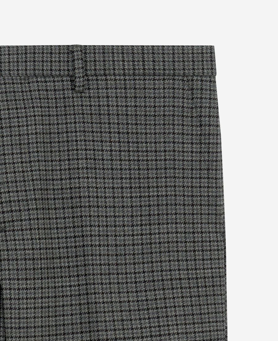 The Kooples HOMME GREY pantalon de costume droit en pied de poule noir et gris