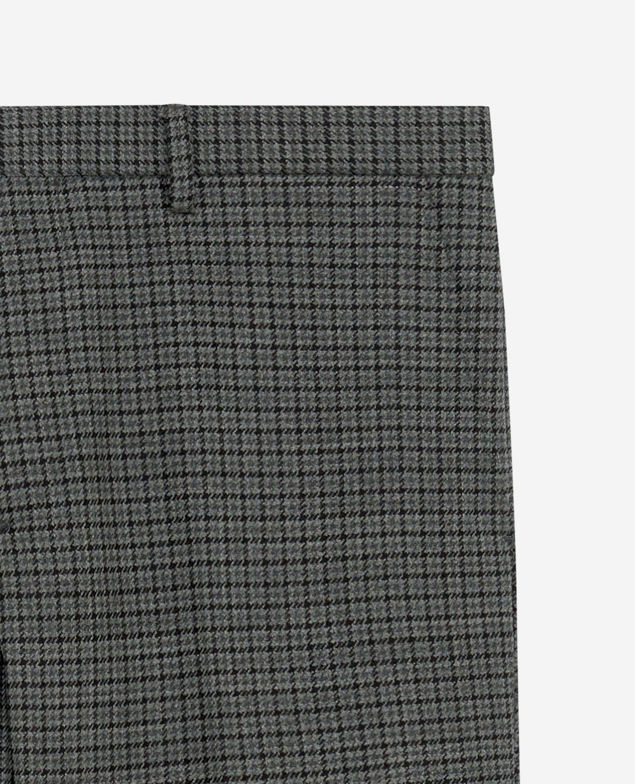 Pantalon de costume droit en pied de poule noir et gris, GREY, hi-res image number null