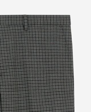 The Kooples HOMME GREY pantalon de costume droit en pied de poule noir et gris