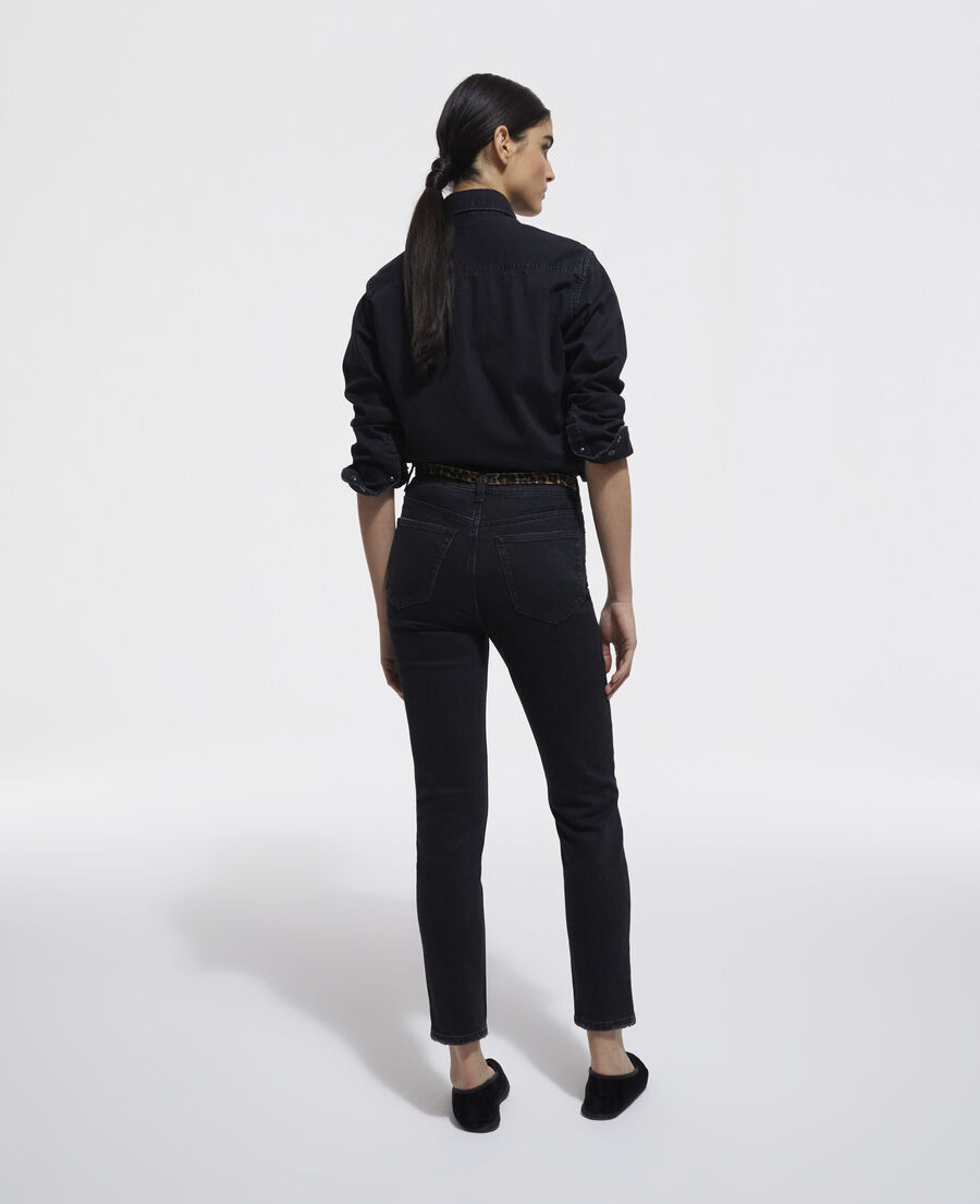 black denim shirt