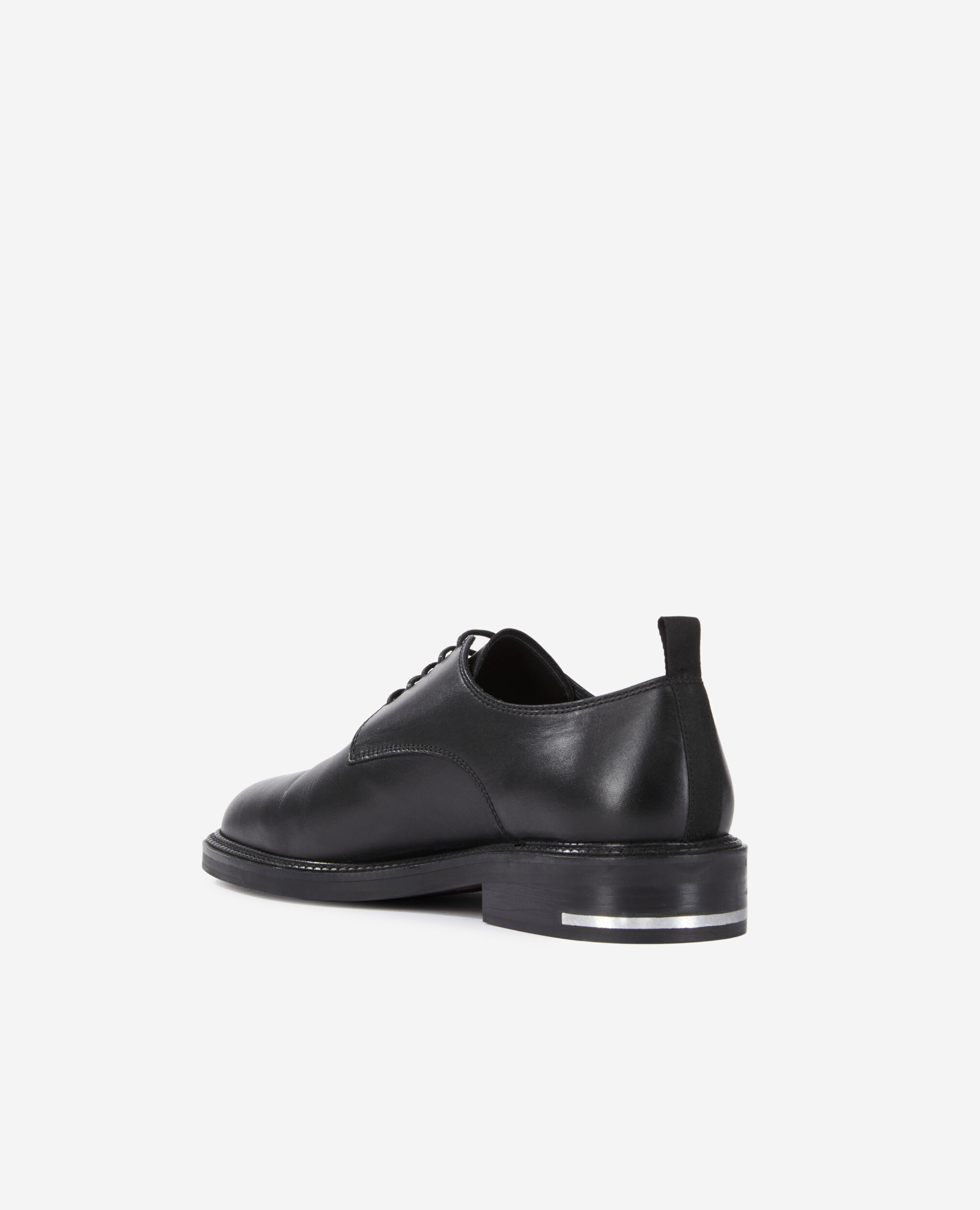 Chaussures à lacets en cuir noir, BLACK, hi-res image number null