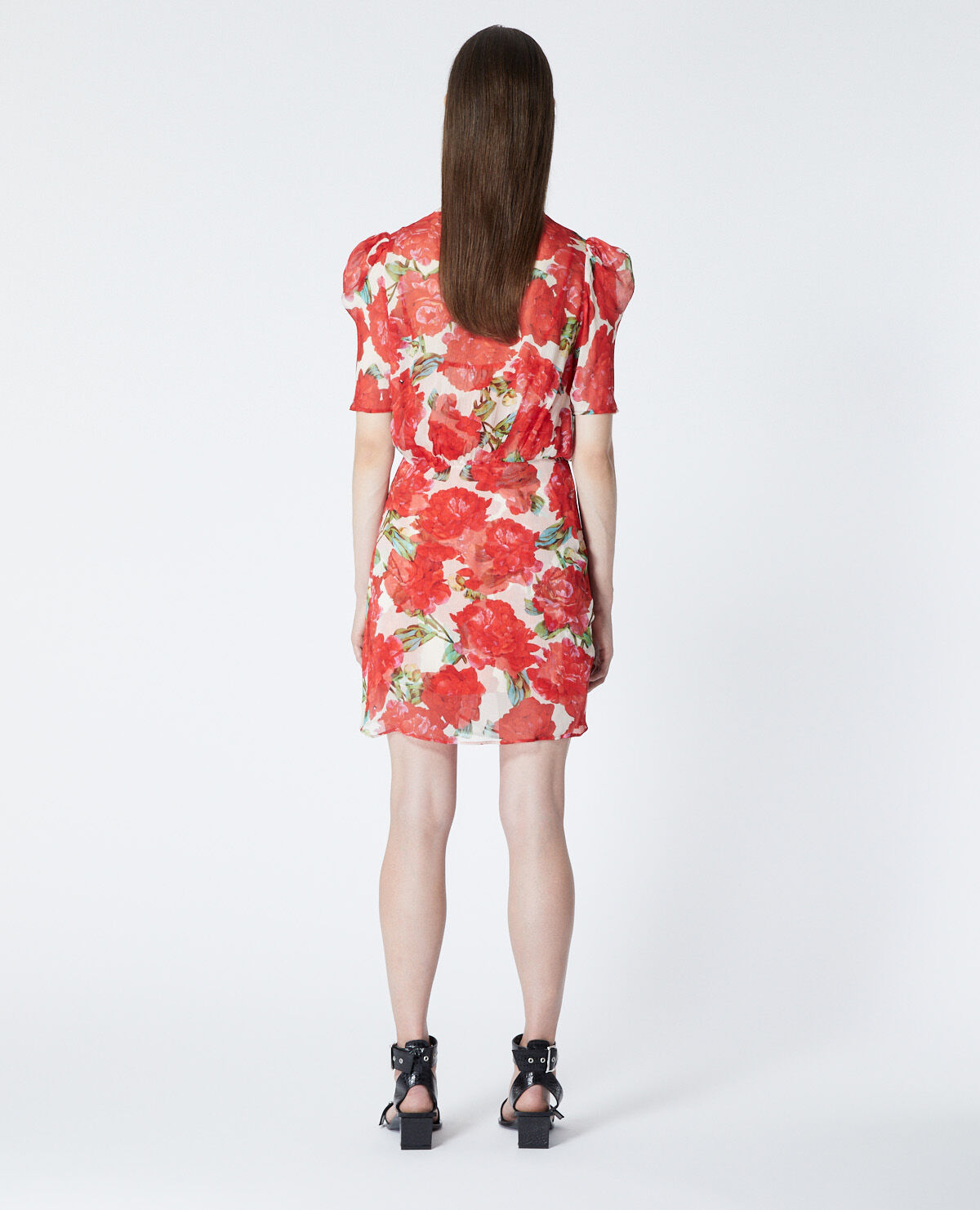 Robe kooples sales rouge fleurs