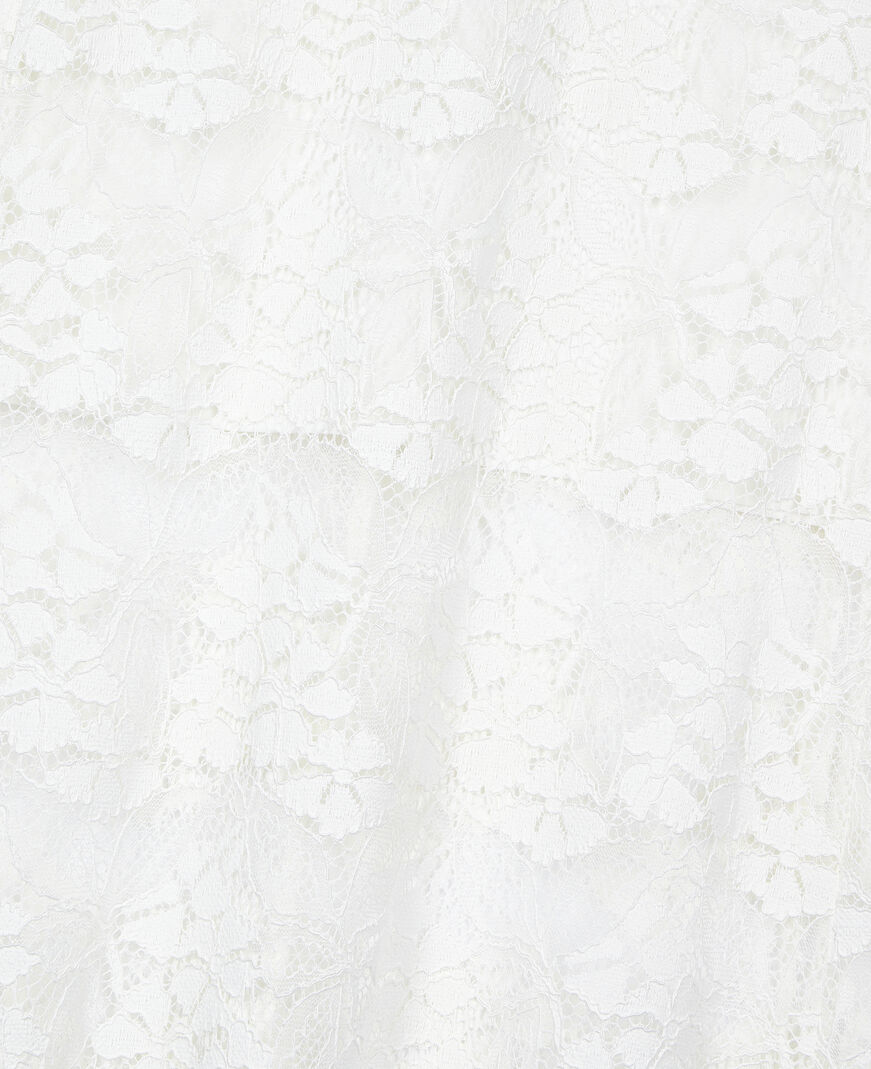 The Kooples WOMEN ECRU long ecru lace skirt