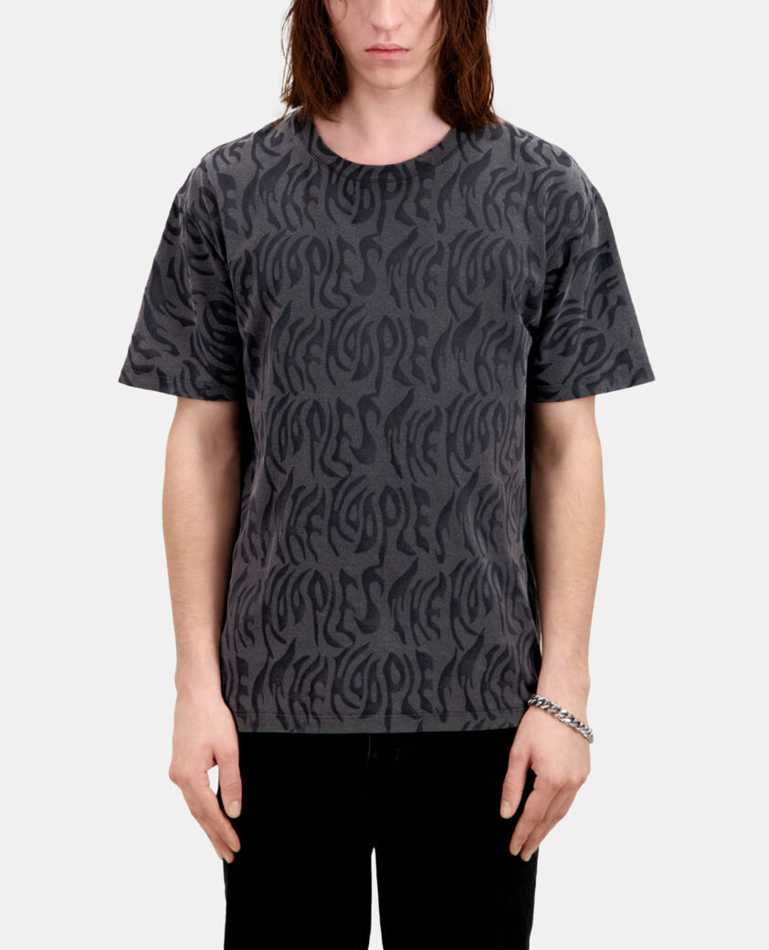 The Kooples HOMME BLACK WASHED t-shirt homme imprimé