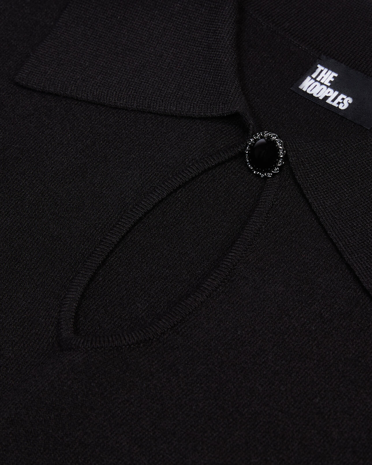 The Kooples FEMME BLACK robe longue en maille noire
