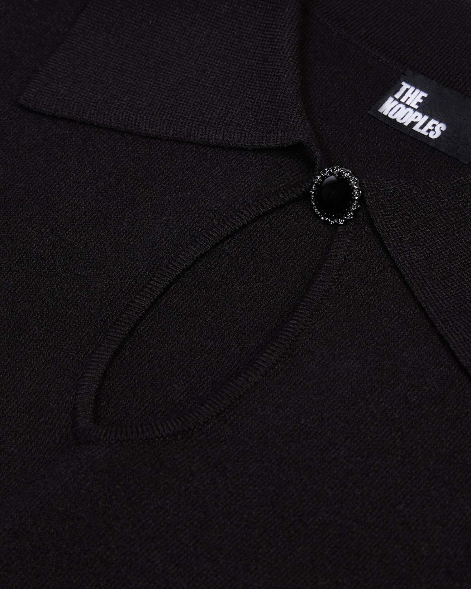 Robe longue en maille noire, BLACK, hi-res image number null