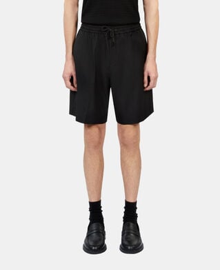 The Kooples HERREN BLACK schwarze bermudashorts aus wolle