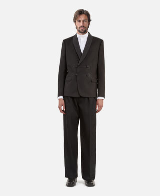 The Kooples MEN BLACK black wool tuxedo jacket