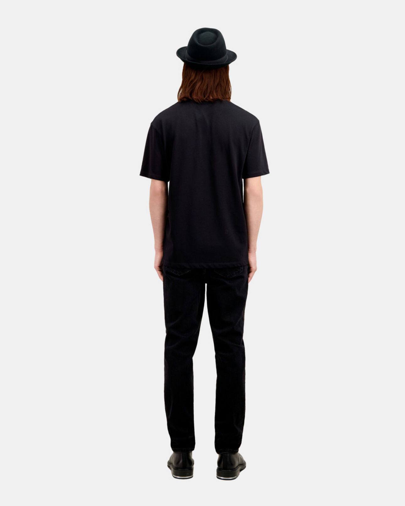 The Kooples HOMME BLACK t-shirt homme noir avec sérigraphie logo en dégradé de couleur