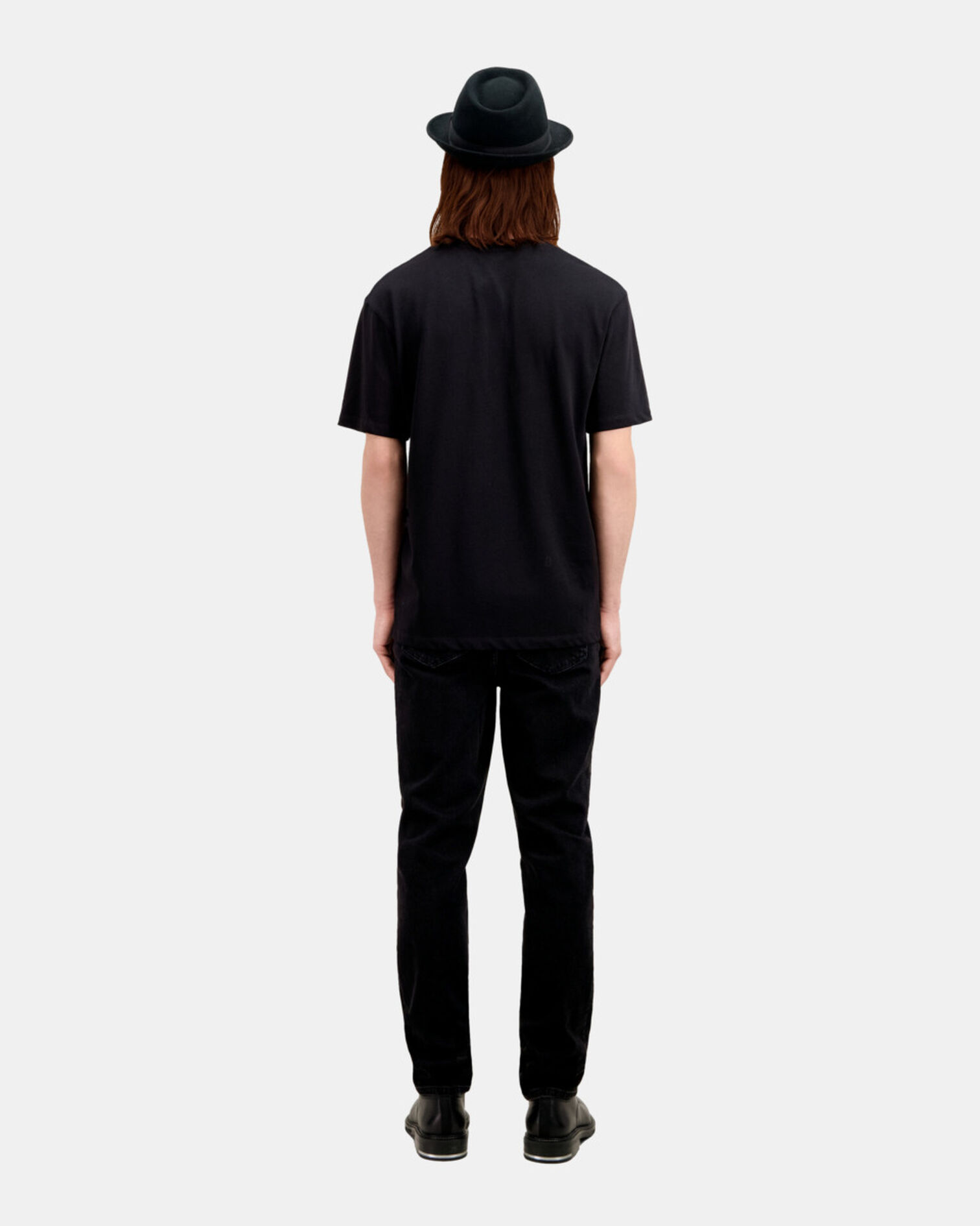 T-shirt Homme noir avec sérigraphie logo en dégradé de couleur, BLACK, hi-res image number null