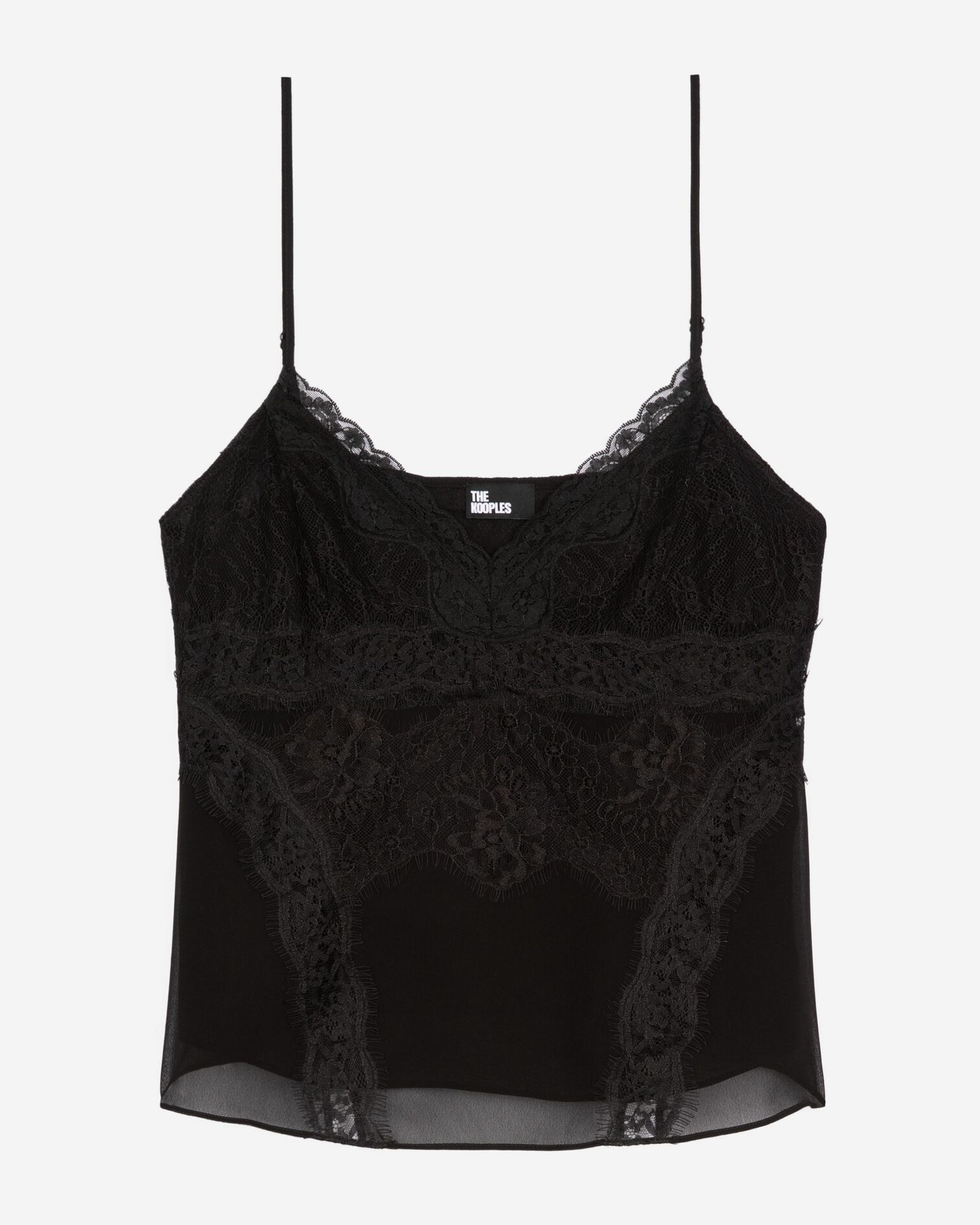 Black lace camisole, BLACK, hi-res image number null