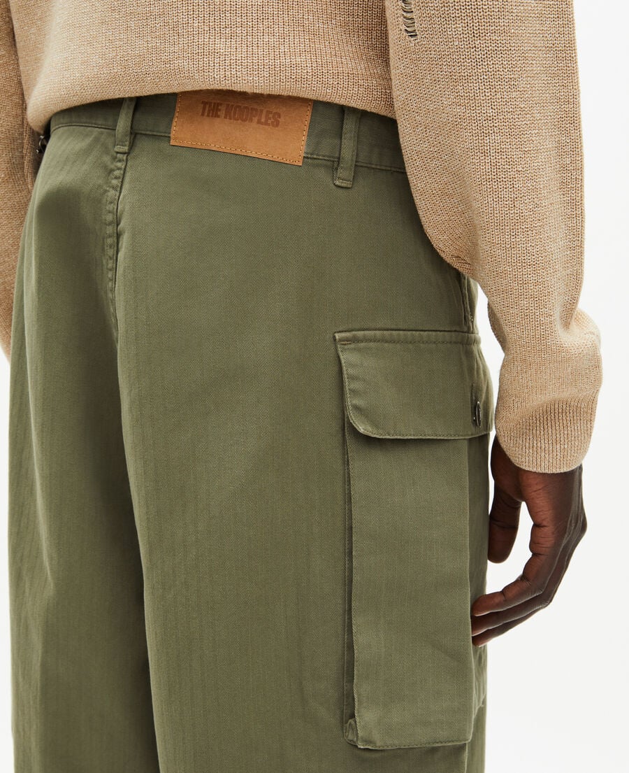 The Kooples MEN KAKI khaki bermuda cargo shorts