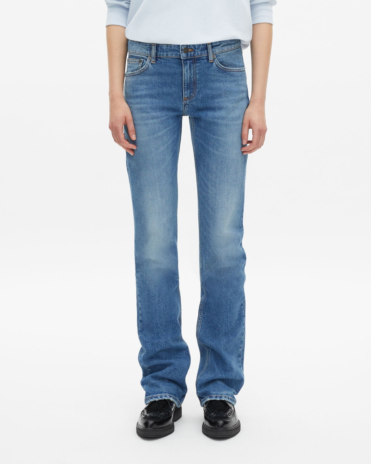 The Kooples F BABY BLUE light blue long slim jeans