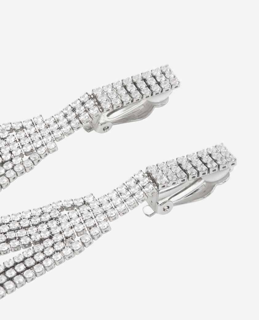 The Kooples F SILVER long silver clip-on earrings