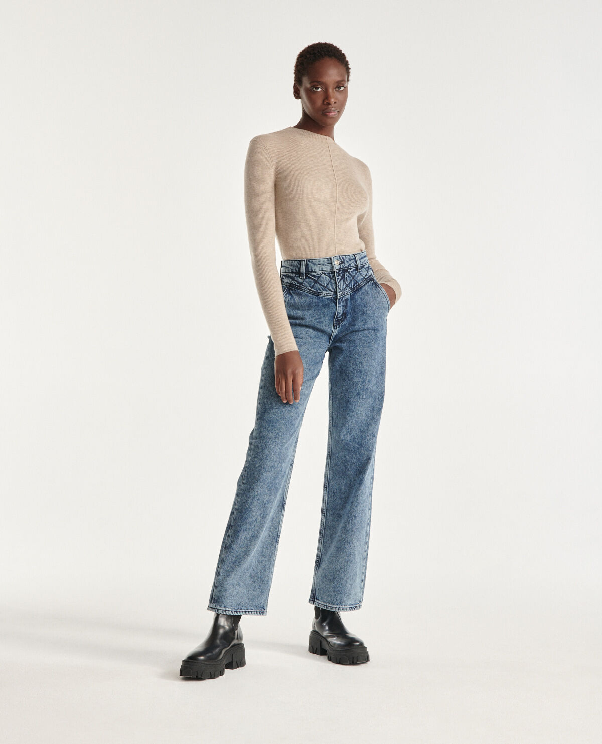 Fitted waist shop sweater