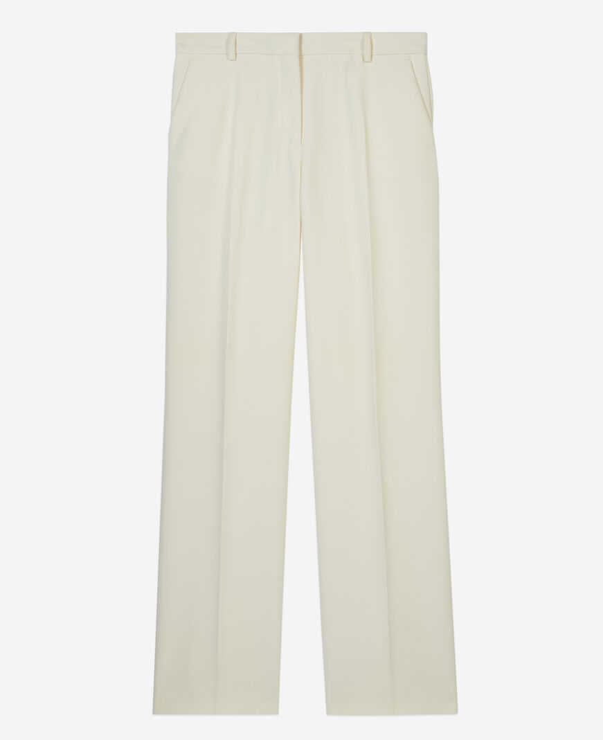 The Kooples WOMEN ECRU ecru straight-cut crepe tailored pants