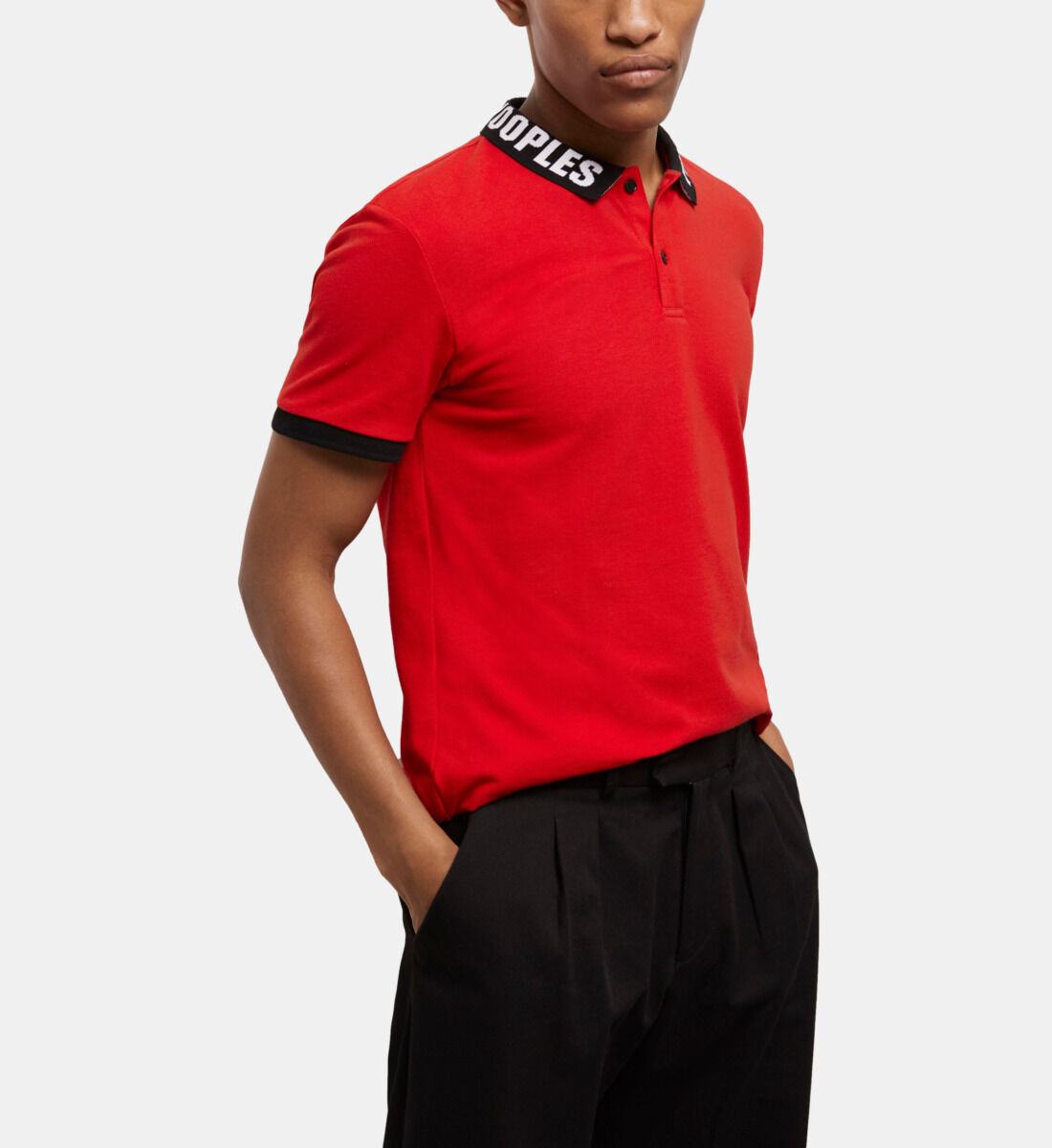 Red logo polo shirt The Kooples US