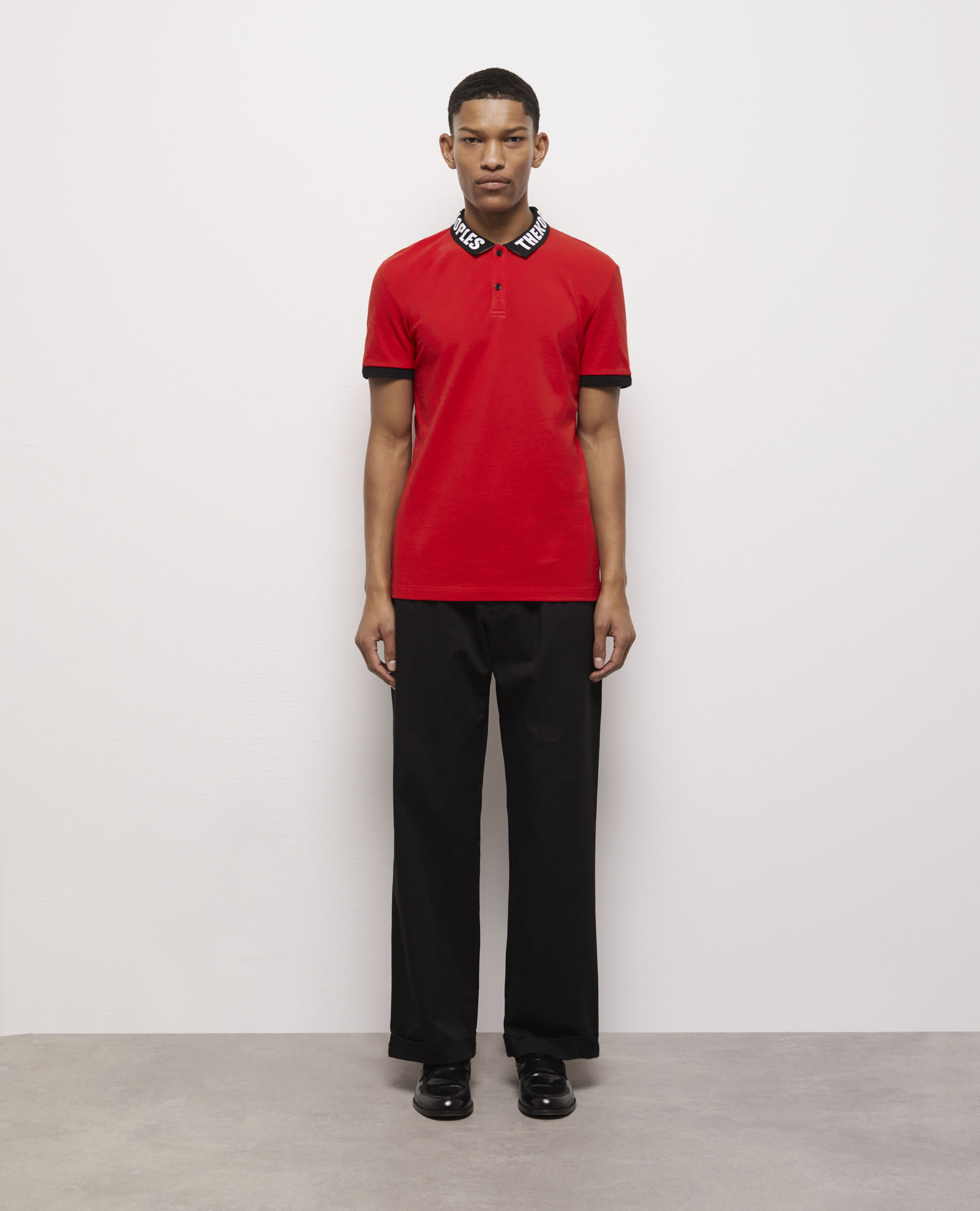 Red logo polo shirt, RED, hi-res image number null