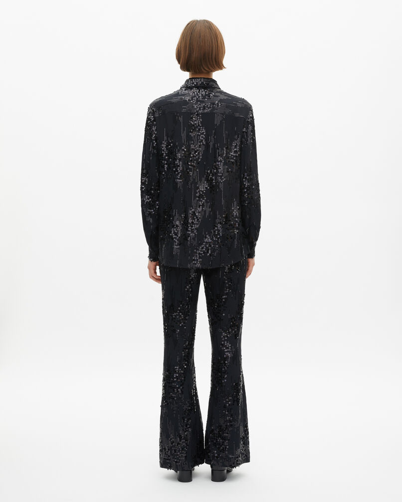 The Kooples FEMME BLACK chemise à sequins noire